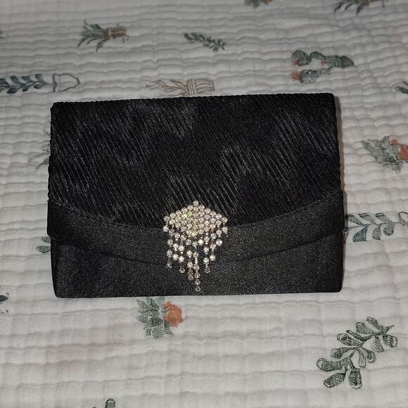 Cruise Club Evening Bag Bling Convertible Purse Crossbody Clutch Black NWOT - Picture 2 of 5